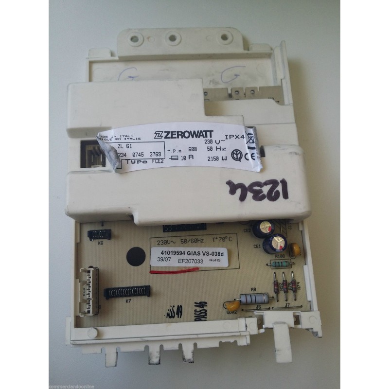 SCHEDA ELETTRONICA COD. 41019594 PER LAVATRICE ZEROWATT ZL 61 USATO VLX