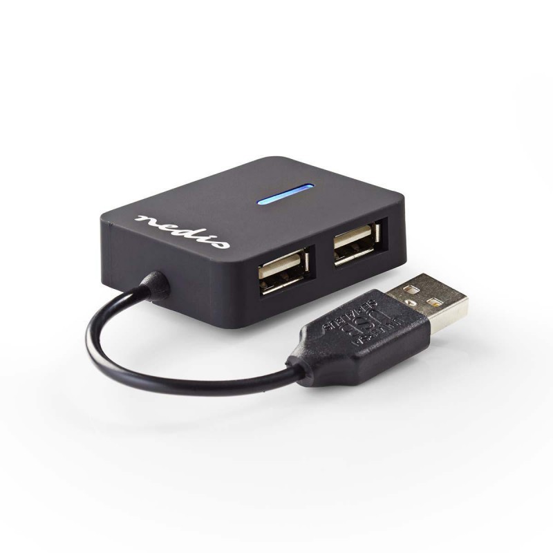 HUB USB | 4 PORTE | USB 2.0 | FORMATO DA VIAGGIO