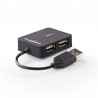 HUB USB | 4 PORTE | USB 2.0 | FORMATO DA VIAGGIO