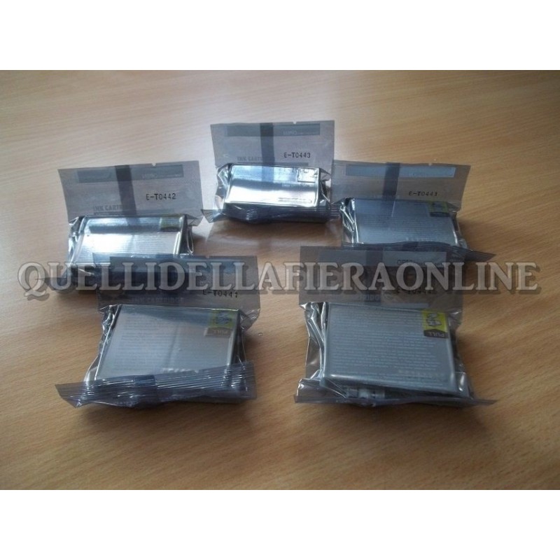 5 CARTUCCE COMPATIBILI PER EPSON T0441 T0442 T0443 T0444   agx