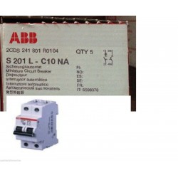 ABB INTERRUTTORE MAGNETOTERMICO S241 10A S201L-C10NA 4500K  NUOVO