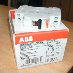 ABB INTERRUTTORE MAGNETOTERMICO SN201L C6 1P+N 230V 4500K  NUOVO lrx