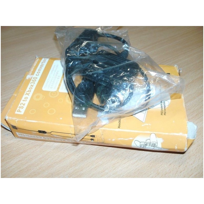 ADATTATORE CONVERTITORE JOYPADS PS2 A XBOX360 NUOVO lrx