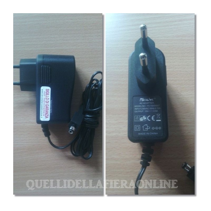 ALIMENTATORE FOXLINK AC ADAPTER  15V  0,5A   agx