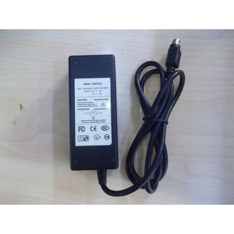 ALIMENTATORE PER HDD DVD MODEL P1205-15-6 12V 1.5A 5V 1.5A     agx