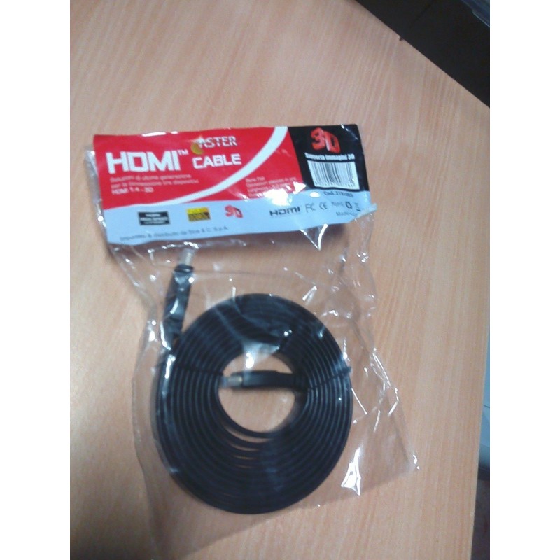 ASTER CAVO HDMI 1.4 FULL HD 3D FLAT LUNGHEZZA 3 METRI NUOVO lrx