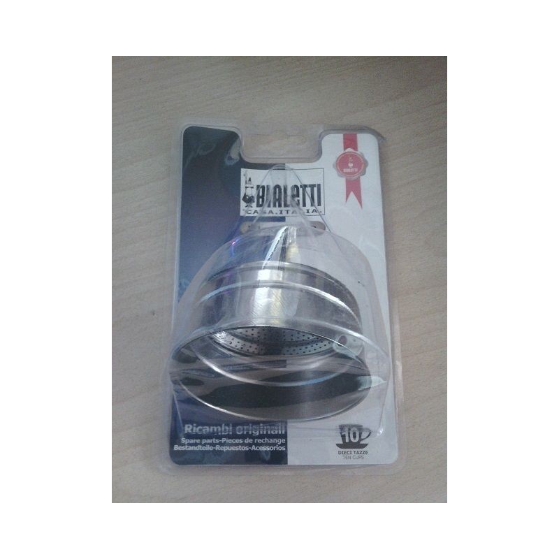 BIALETTI FILTRO AD IMBUTO ELEGANCE ACCIAIO 10 TAZZE    NUOVO  agx