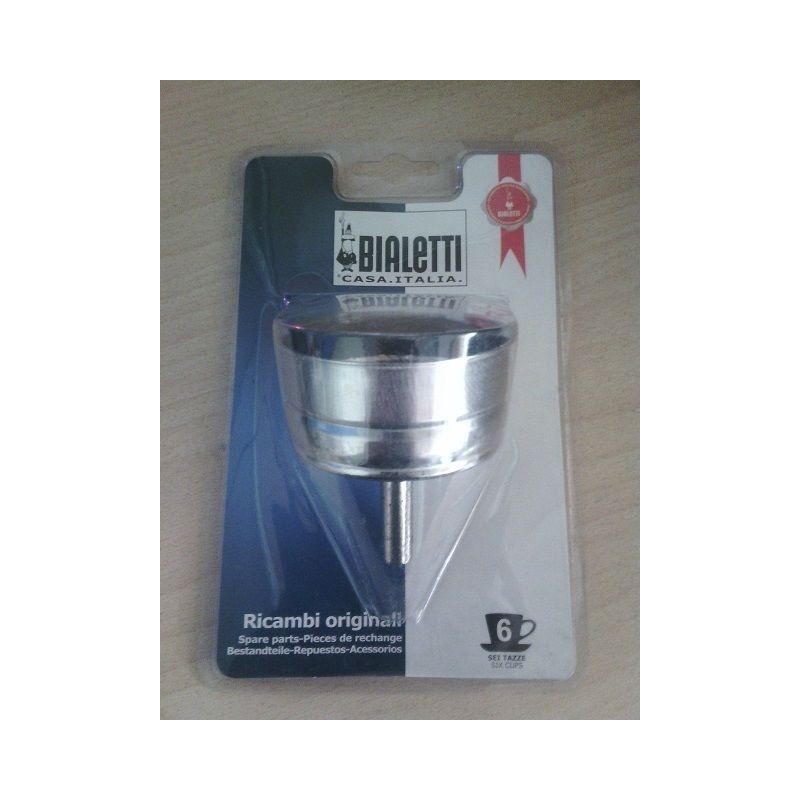 BIALETTI FILTRO AD IMBUTO ELEGANCE ACCIAIO 6 TAZZE   NUOVO  agx