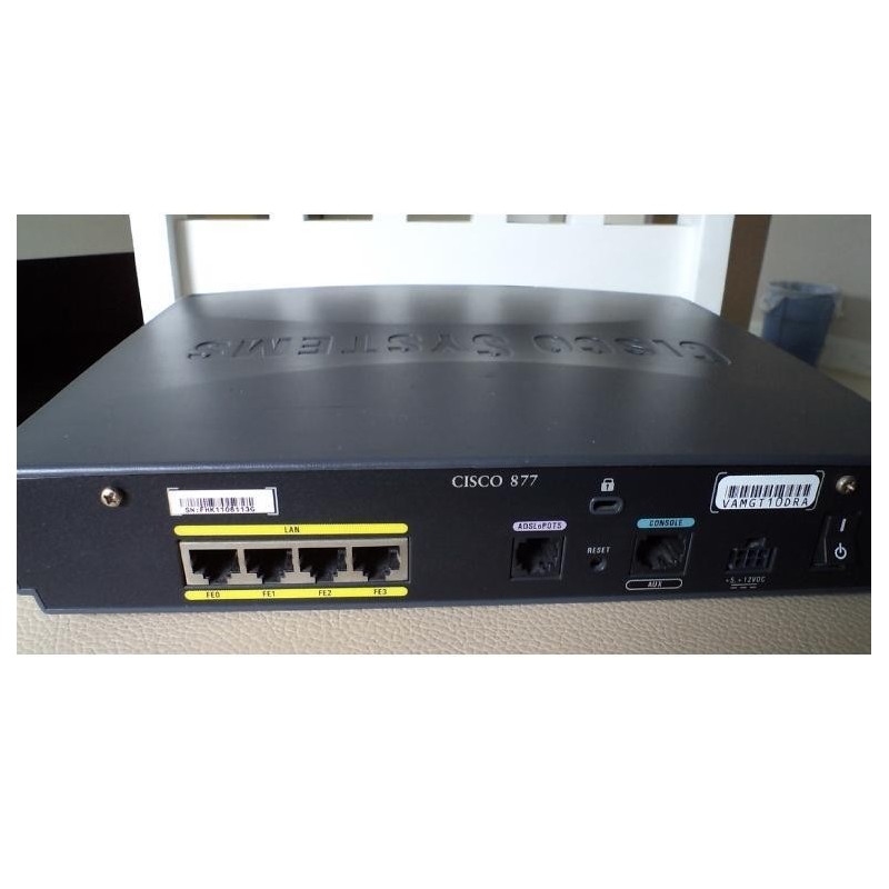 CISCO SERIE 800 MODELLO 877 ROUTER ADSL ETHERNET USATO FUNZIONANTE lrx