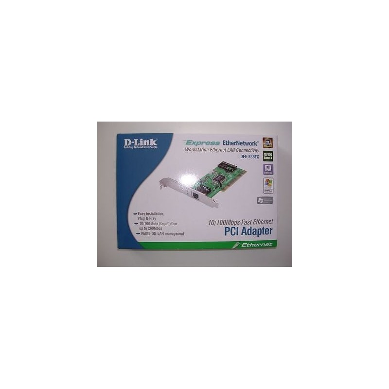 SCHEDA DI RETE PCI ADAPTER 10/100MBPS FAST ETHERNET D-LINK DFE-538TX NUOVO lrx1