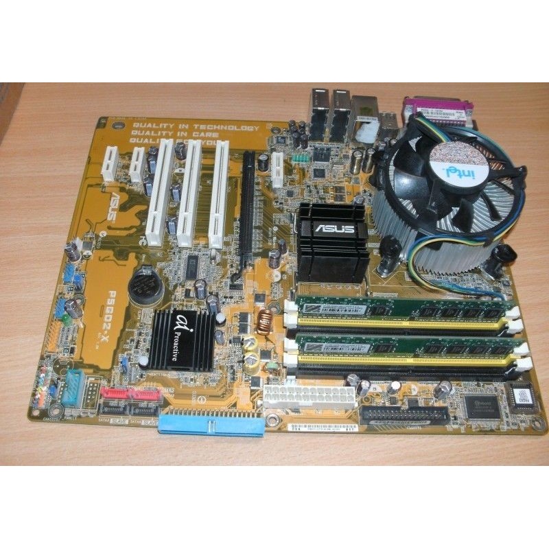 SCHEDA MADRE ASUS P5G02-X  CPU PENTIUM 4 1GB RAM + SCHEDA VIDEO ASUS USATO lrx