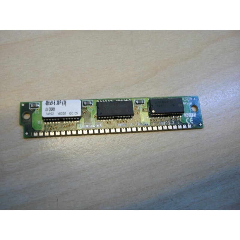 SCHEDA MEMORIA MEMORY MODULE 4MB TRANSCEND TS4M9360 30PIN 4MX9  NUOVO lrx