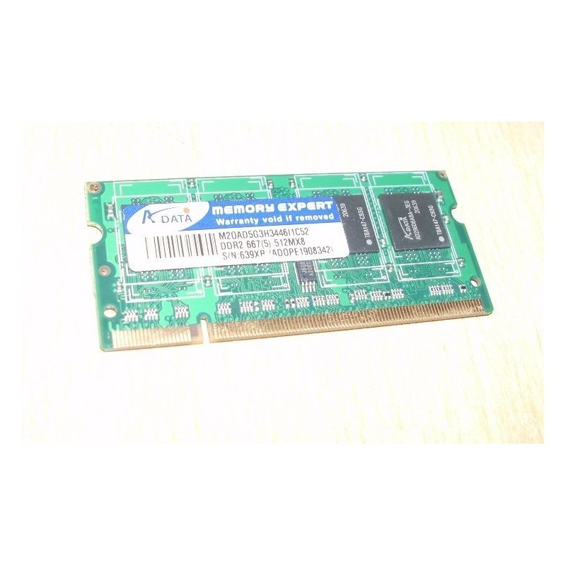 MEMORY RAM PER NOTEBOOK A-DATA M20AD5G3H3446I1C52 DDR2 667(5) 512MX8 USATO lrx