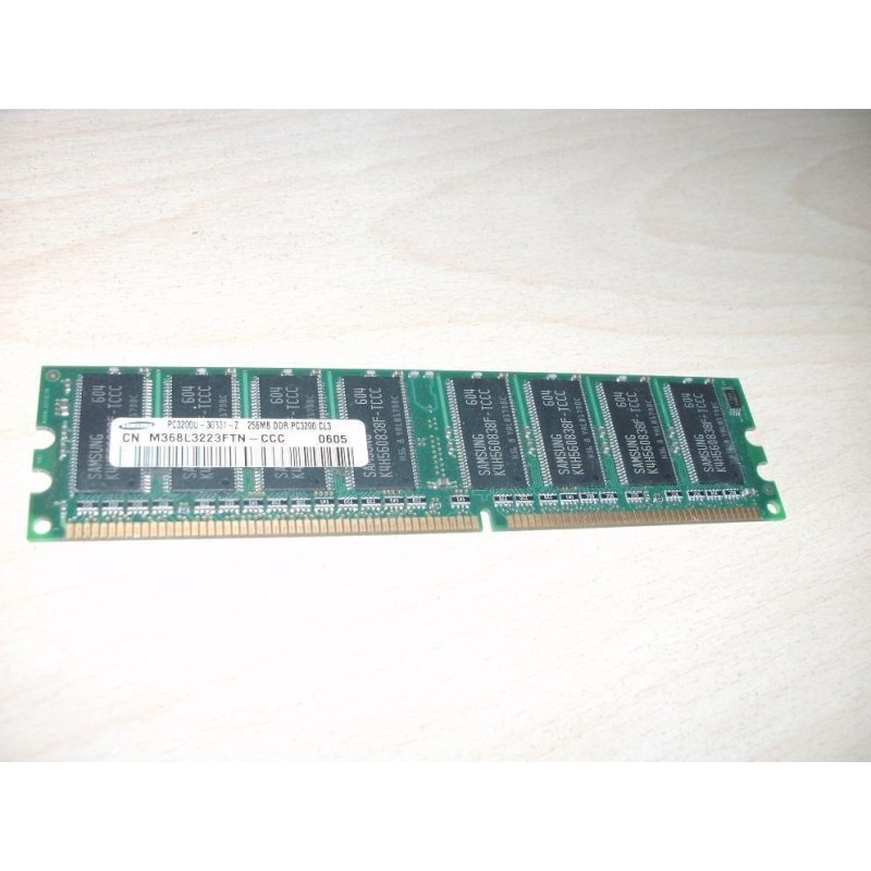 MEMORY RAM SAMSUNG M368L3223FTN-CCC 256MB DDR PC3200 CL3 USATO lrx125