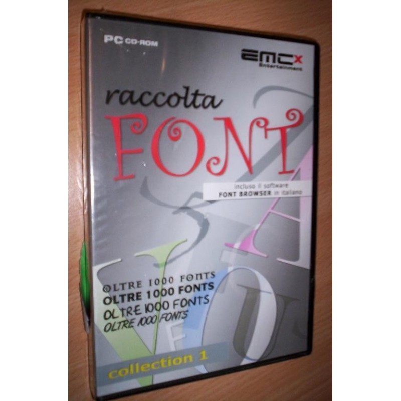 PC CD-ROM EMCX  " RACCOLTA FONT " NUOVO SIGILLATO lrx