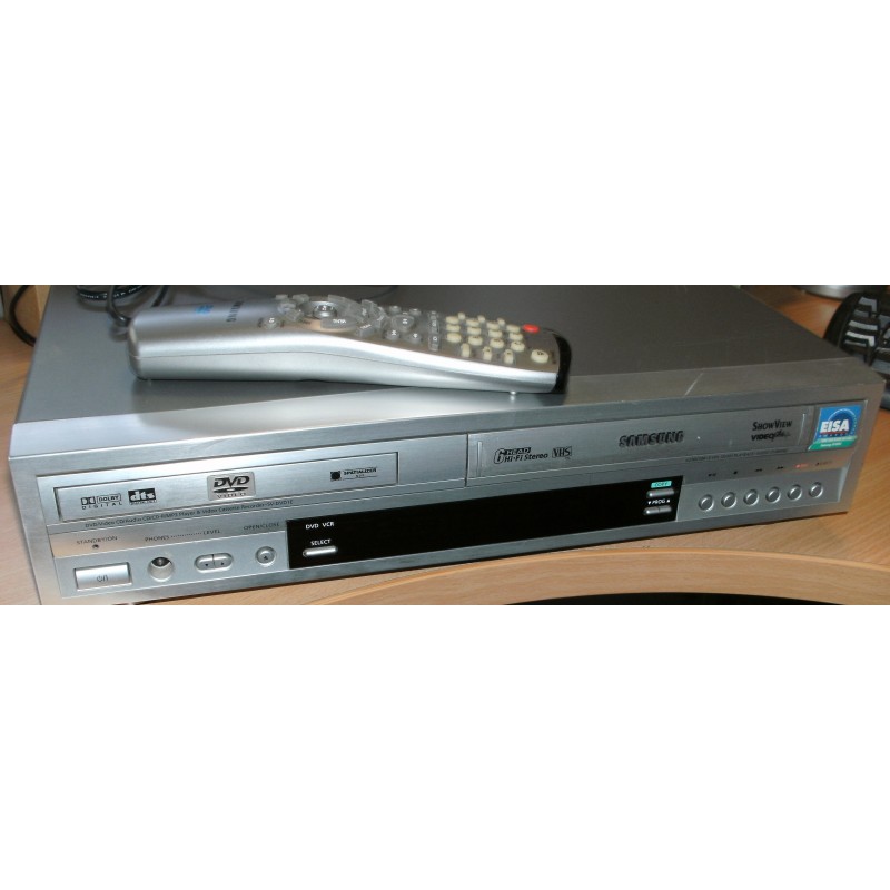 LETTORE DVD E VIDEOREGISTRATORE VHS SAMSUNG SV-DVD1E CON TELECOMANDO USATO FUNZIONANTE (M47)