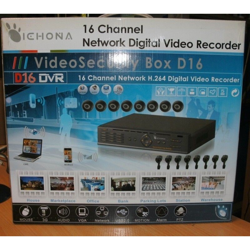 NETWORK DIGITAL VIDEO RECORDER ICHONA D16 DVR 16 CANALI NUOVO  lrx