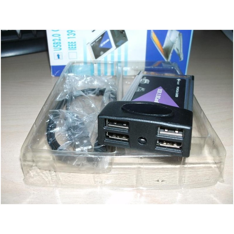 PCMCIA CARD USB 2.0 CARD BUS 16-BIT 4 PORTE   NUOVO