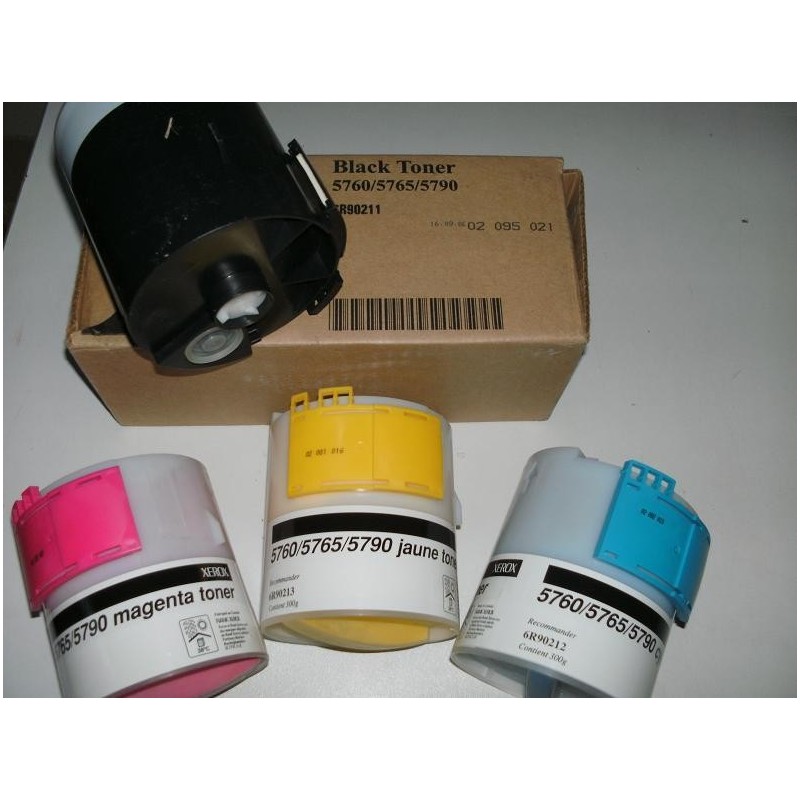 TONER ORIGINALE XEROX PER 5760/5765/5790 CONFEZEZIONE 4 COLORI NUOVO  lrx