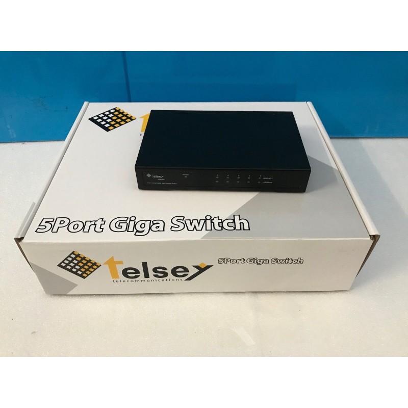 TELSEY GS105 - SWITCH GIGABIT Ethernet a 5 porte 10/100/1000TX nuovo - agx